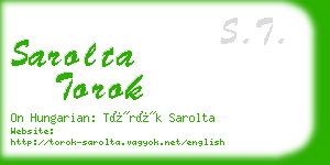 sarolta torok business card